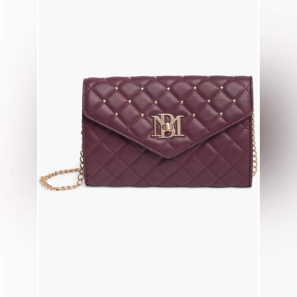 Badgley Mischka Handbags - NWT | Badgley Mischka | Diamond Quilt Convertible Crossbody Bag | Plum